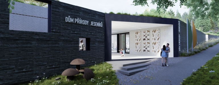 Dům přírody Jeseníků – vizualizace – architektonický návrh